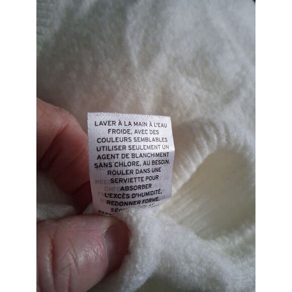 Rachel Parcell Sweater Scalloped Crewneck Small Ivory Cloud Nordstrom NWT - Picture 5 of 8